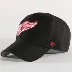 Remise 😉 Casquette NHL Detroit Redwings MVP 05WBV Noir de '47 Brand 🎁