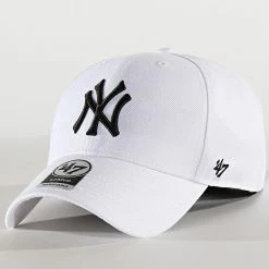 Offres 💯 Casquette MVP Adjustable MVPSP17WBP New York Yankees Blanc Noir de '47 Brand ⌛