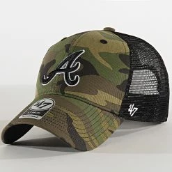 Top 10 👍 Casquette Trucker MVP Adjustable CBRAN01GWP Atlanta Braves Camo Vert Kaki de '47 Brand ⌛