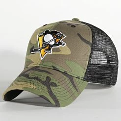 Tout neuf 🎁 Casquette Trucker MVP Adjustable Pittsburgh Penguins Camo Vert Kaki de '47 Brand 👏