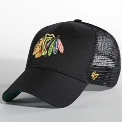 Coupon ⌛ Casquette Trucker MVP Adjustable Chicago Blackhawks Noir de '47 Brand ⭐