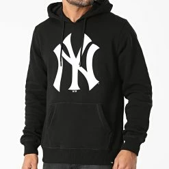 Bon marché ✨ Sweat Capuche New York Yankees 544112 Noir Blanc de '47 Brand 👍