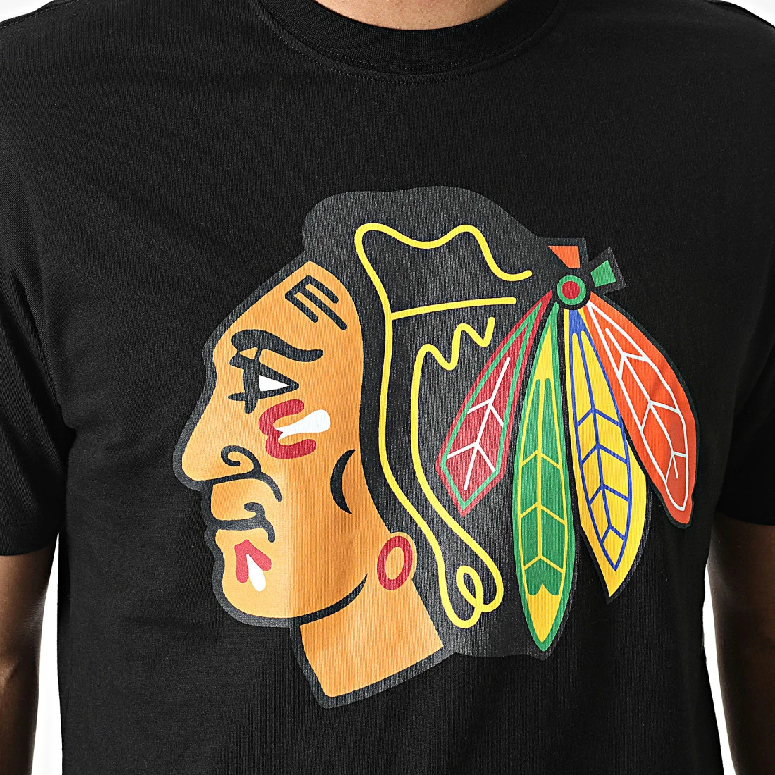 Promo 😉 Tee 👕 Shirt Chicago Blackhawks Noir de '47 Brand ✔️ 4 Promo 😉 Tee 👕 Shirt Chicago Blackhawks Noir de '47 Brand ✔️ – Image 2