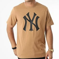 Meilleure affaire ⭐ Tee 👕 Shirt New York Yankees Imprint Echo Marron de '47 Brand 🔥 -'47 Brand Soldes 47 brand 331120 681630AB 568334 CAMEL 20220805T144657 03
