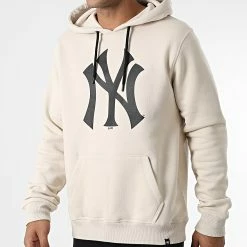 '47 Brand Soldes 41 De gros 🎁 Sweat Capuche New York Yankees Imprint Burnside Beige de '47 Brand 😀