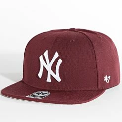 Offres 🎉 Casquette Snapback MLB New York Yankees No Shot Captain Bordeaux de '47 Brand 🧨