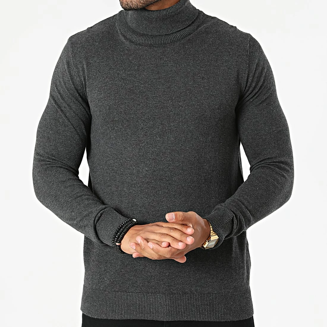 Budget 💯 Pull Col Roulé 12194865 Gris Anthracite Chiné de Produkt 👏 3 Budget 💯 Pull Col Roulé 12194865 Gris Anthracite Chiné de Produkt 👏