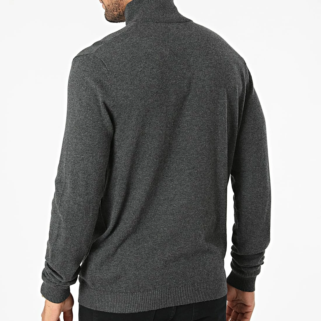 Top 10 ⭐ Pull Col Zippé Basic 12194984 Gris Anthracite Chiné de Produkt ✨ – Image 4