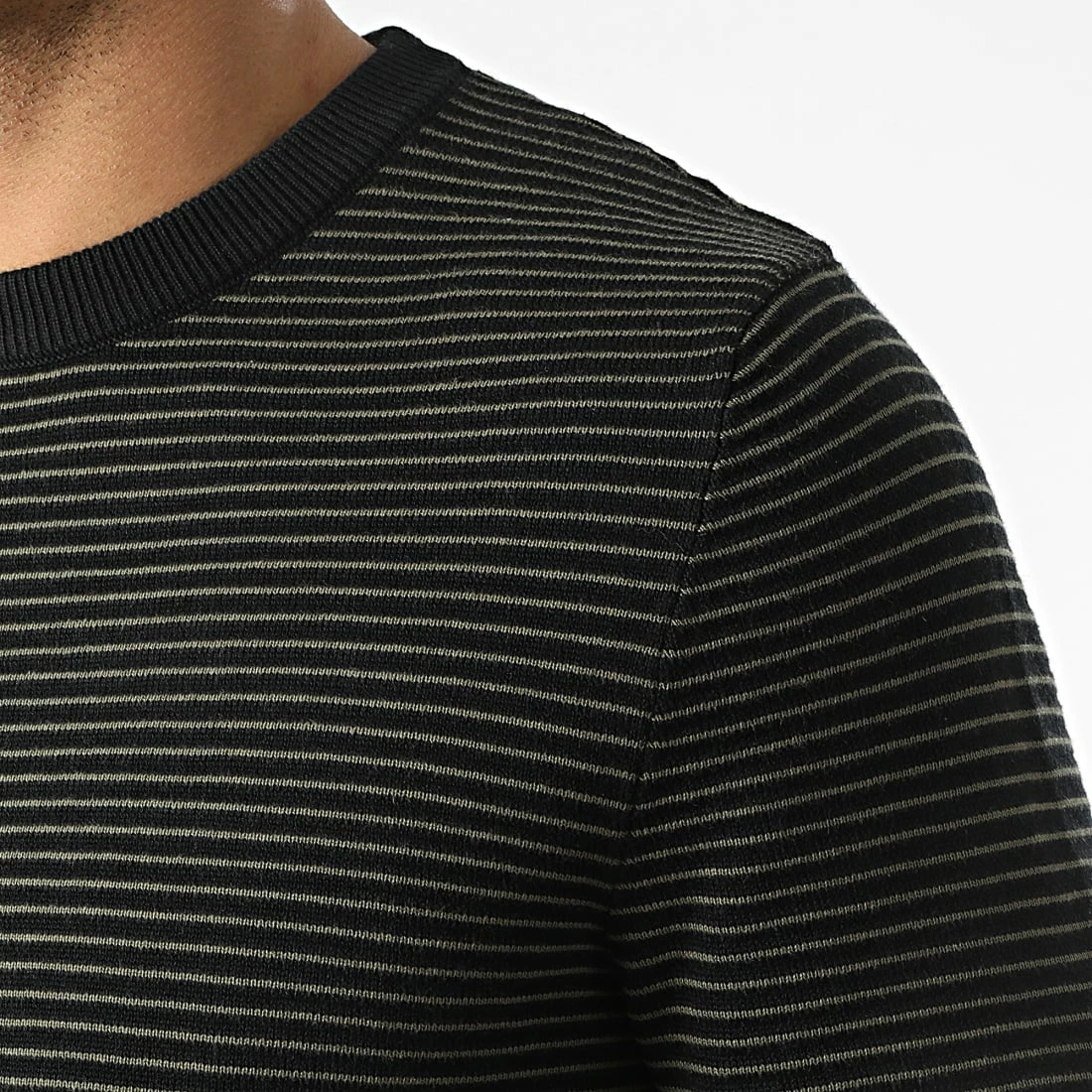 Sortie 😀 Pull A Rayures Bwo Jasper Noir de Produkt ⭐ 4 Sortie 😀 Pull A Rayures Bwo Jasper Noir de Produkt ⭐ – Image 2