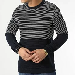 Le moins cher 💯 Pull A Rayures Bwo Jasper Bleu Marine de Produkt ⌛ -'47 Brand Soldes produkt 296151 12202529 NAVY BLAZER WITH MOONB 20211222T162102 03