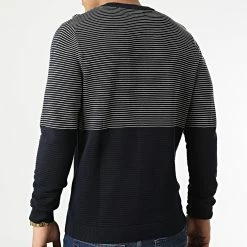 Le moins cher 💯 Pull A Rayures Bwo Jasper Bleu Marine de Produkt ⌛ -'47 Brand Soldes produkt 296151 12202529 NAVY BLAZER WITH MOONB 20211222T162103 04