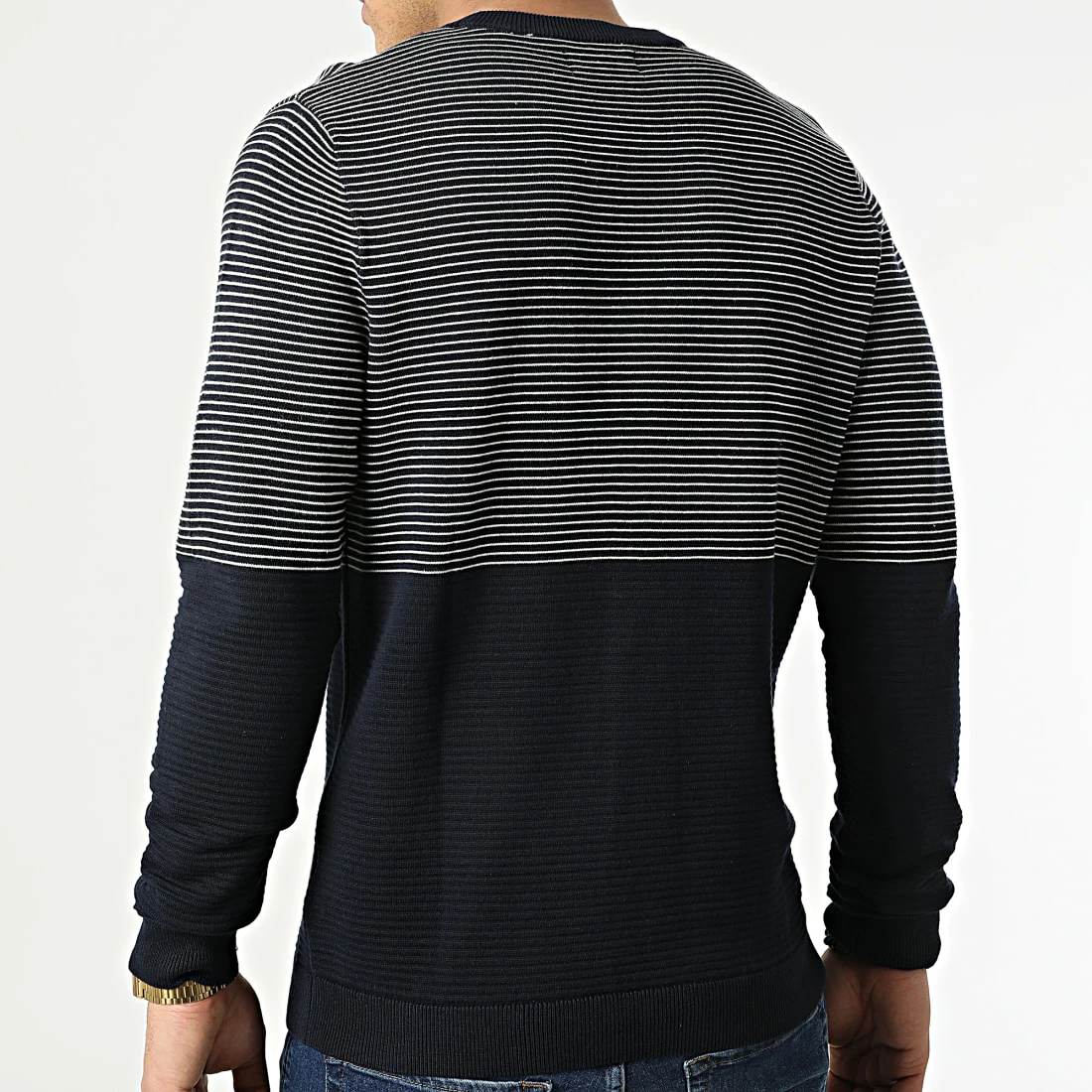 Le moins cher 💯 Pull A Rayures Bwo Jasper Bleu Marine de Produkt ⌛ – Image 4