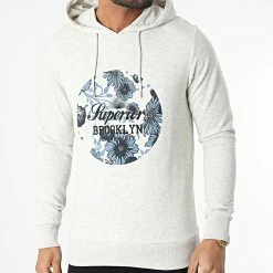 Le moins cher 🔥 Sweat Capuche GMS Adam Beige Floral de Produkt 🧨