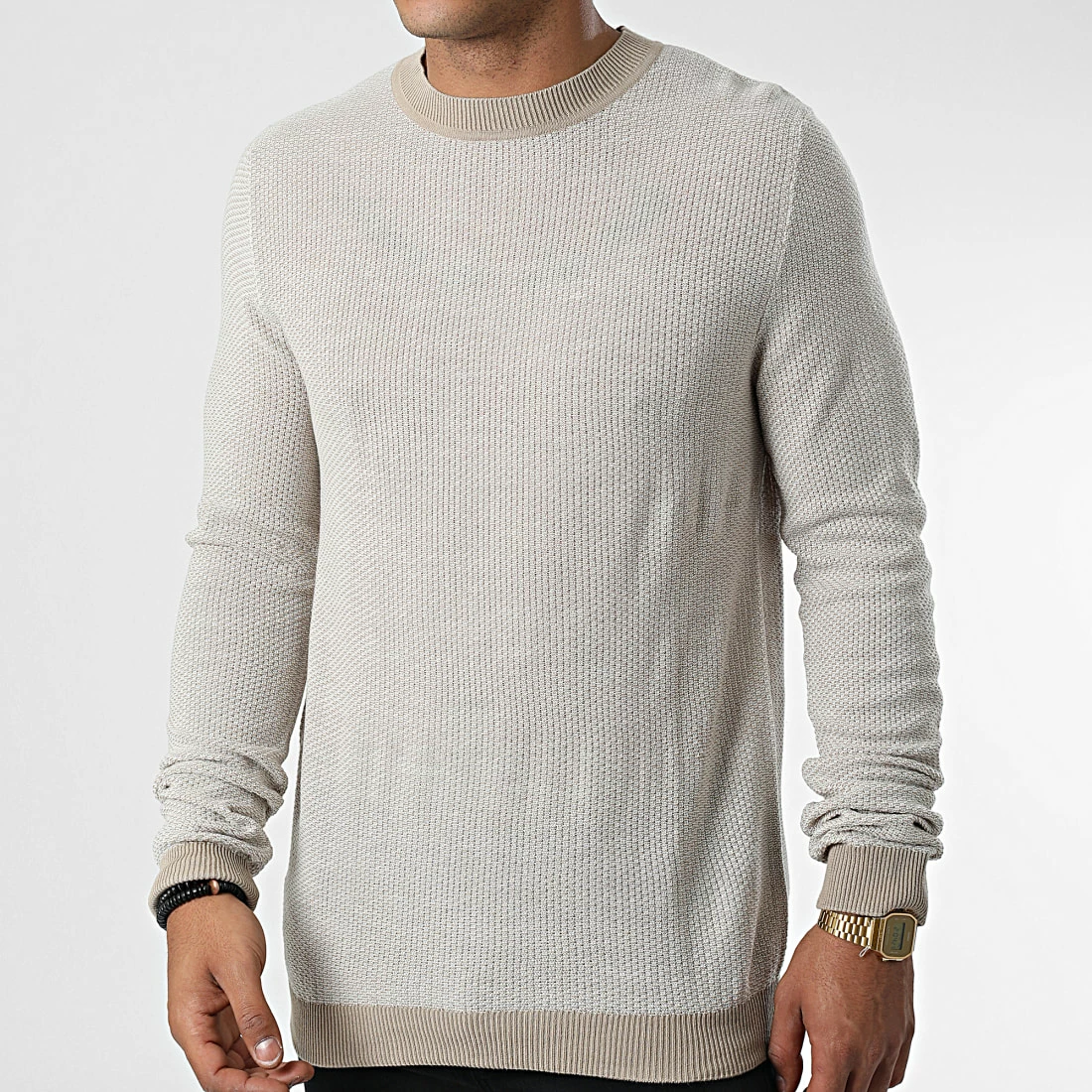 Le moins cher 🥰 Sweat Crewneck Bwo Dean Beige Chiné de Produkt 🎁