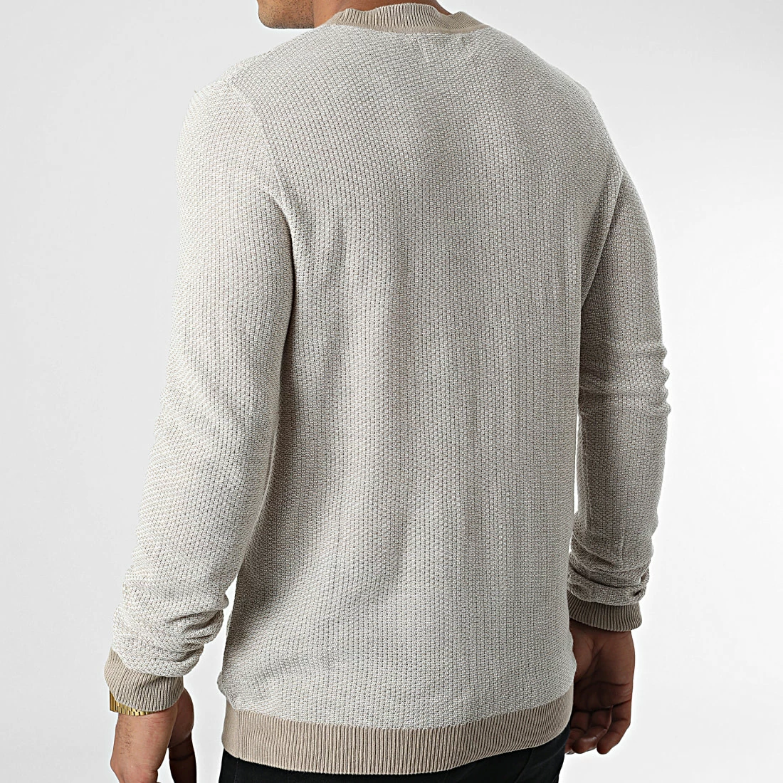 Le moins cher 🥰 Sweat Crewneck Bwo Dean Beige Chiné de Produkt 🎁 – Image 4