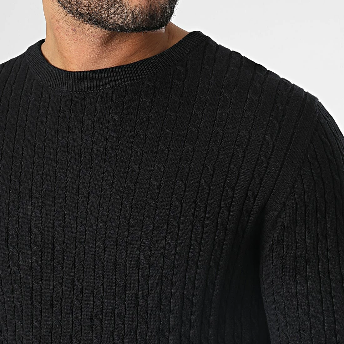 Budget ⌛ Pull Bwo Jeff Cable Noir de Produkt ⌛ – Image 2