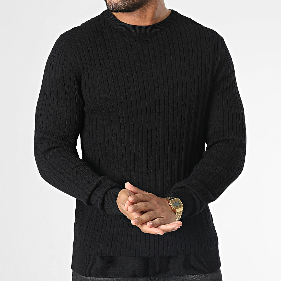 Budget ⌛ Pull Bwo Jeff Cable Noir de Produkt ⌛ – Image 3