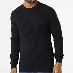 Meilleure vente 🎁 Pull Jeff Cable Bleu Marine de Produkt 🎁