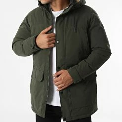 Le moins cher 🤩 Parka Capuche Fourrure Wind 12213212 Vert Kaki de Produkt 💯
