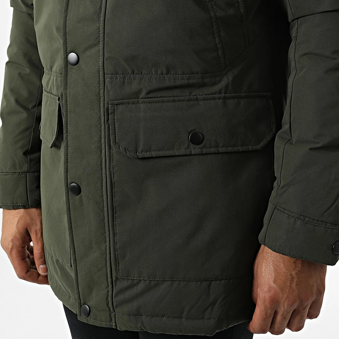 Le moins cher 🤩 Parka Capuche Fourrure Wind 12213212 Vert Kaki de Produkt 💯 – Image 2