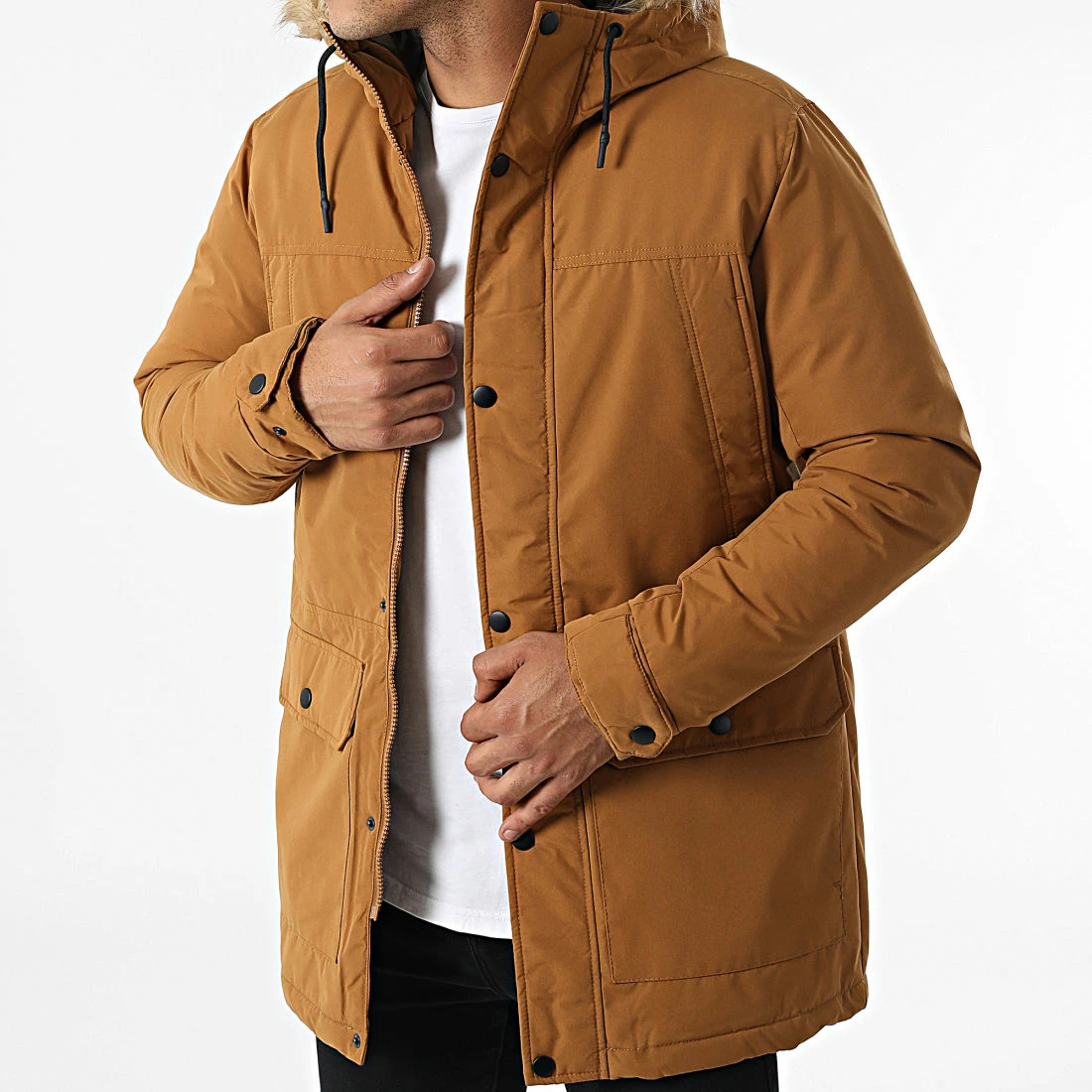 Le moins cher 👍 Parka Capuche Fourrure Wind 12213212 Camel de Produkt 🛒