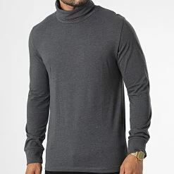 Top 10 🔔 Tee 👕 Shirt Manches Longues Col Roulé 12216392 Gris Anthracite de Produkt ⌛