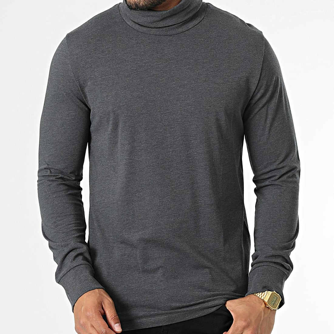 Top 10 🔔 Tee 👕 Shirt Manches Longues Col Roulé 12216392 Gris Anthracite de Produkt ⌛ 5 Top 10 🔔 Tee 👕 Shirt Manches Longues Col Roulé 12216392 Gris Anthracite de Produkt ⌛ – Image 3