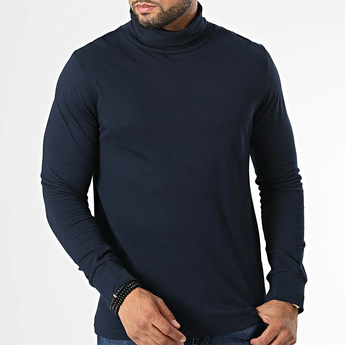 Meilleure affaire 👏 Tee 👕 Shirt Manches Longues Col Roulé 12216392 Bleu Marine de Produkt 👏 5 Meilleure affaire 👏 Tee 👕 Shirt Manches Longues Col Roulé 12216392 Bleu Marine de Produkt 👏 – Image 3