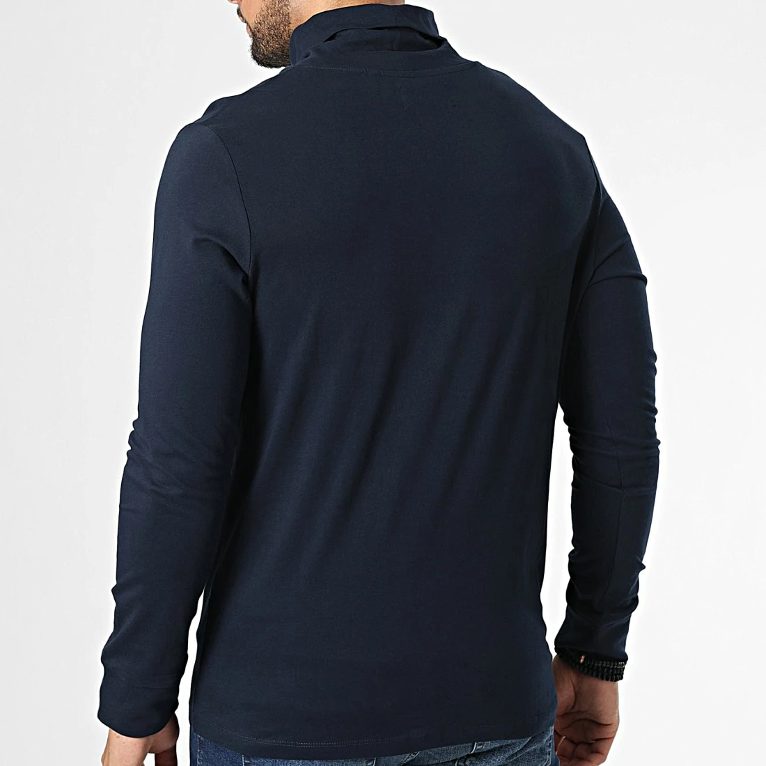 Meilleure affaire 👏 Tee 👕 Shirt Manches Longues Col Roulé 12216392 Bleu Marine de Produkt 👏 6 Meilleure affaire 👏 Tee 👕 Shirt Manches Longues Col Roulé 12216392 Bleu Marine de Produkt 👏 – Image 4