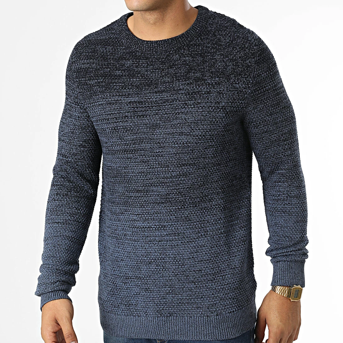 Offres 🎉 Pull 12216293 Bleu Chiné de Produkt 😍