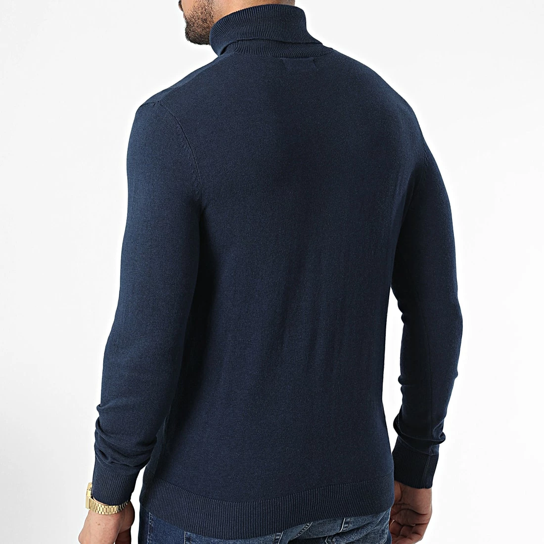Bon marché 💯 Pull Col Roulé Basic Bleu Marine de Produkt 😉 – Image 4