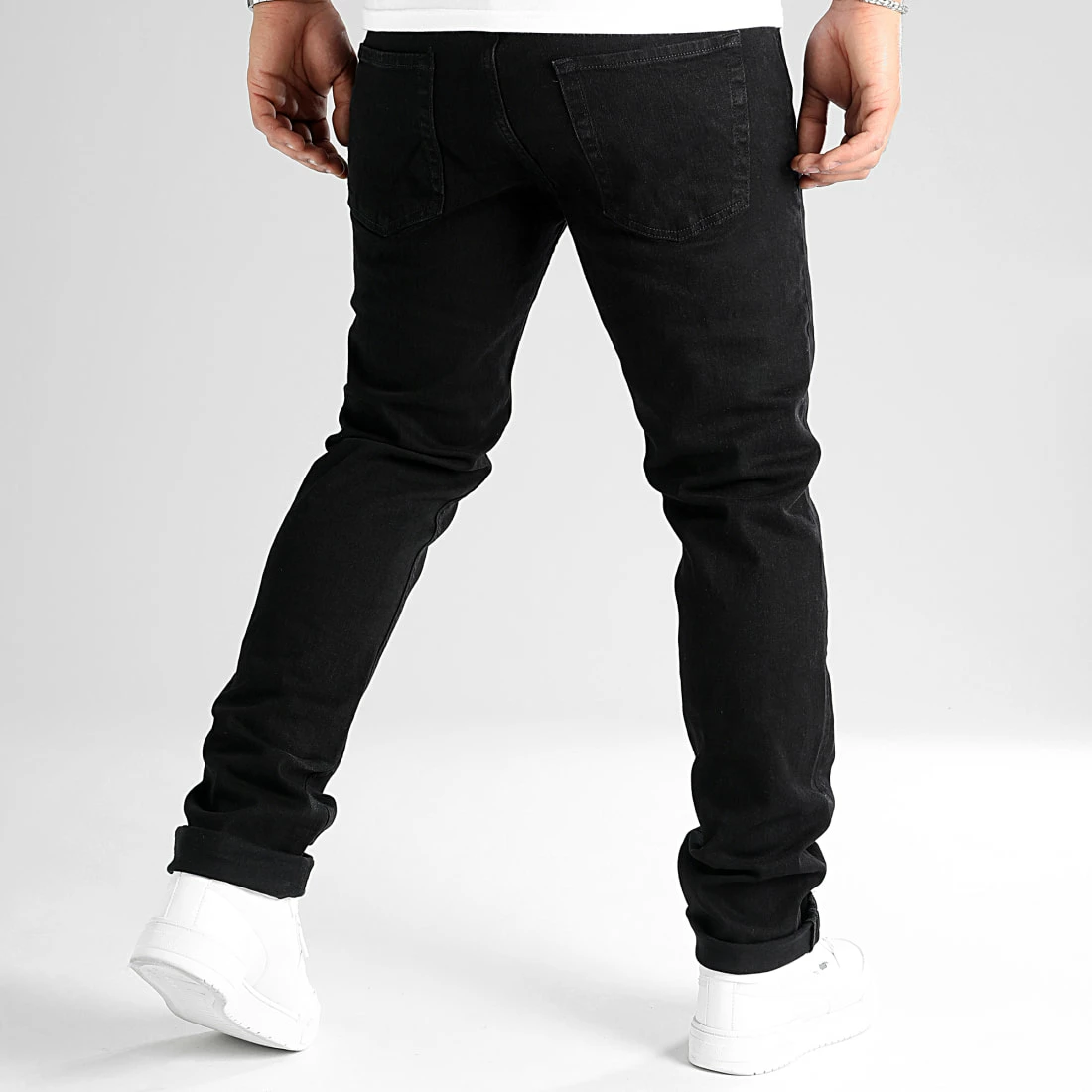 Vente flash 🌟 Jean Regular Fit Mah Noir de Produkt 🔥 – Image 4