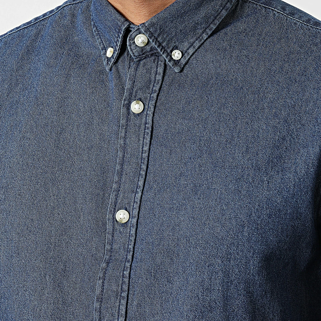 De gros ⌛ Chemise Jean Manches Longues Dek Bleu Denim de Produkt ✨ – Image 2