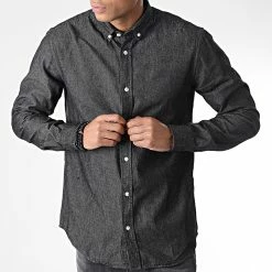 Sortie 🎉 Chemise Jean Manches Longues Dek Noir de Produkt ✔️ -'47 Brand Soldes produkt 341480 12194038 BLACK DENIM 20221025T154605 03