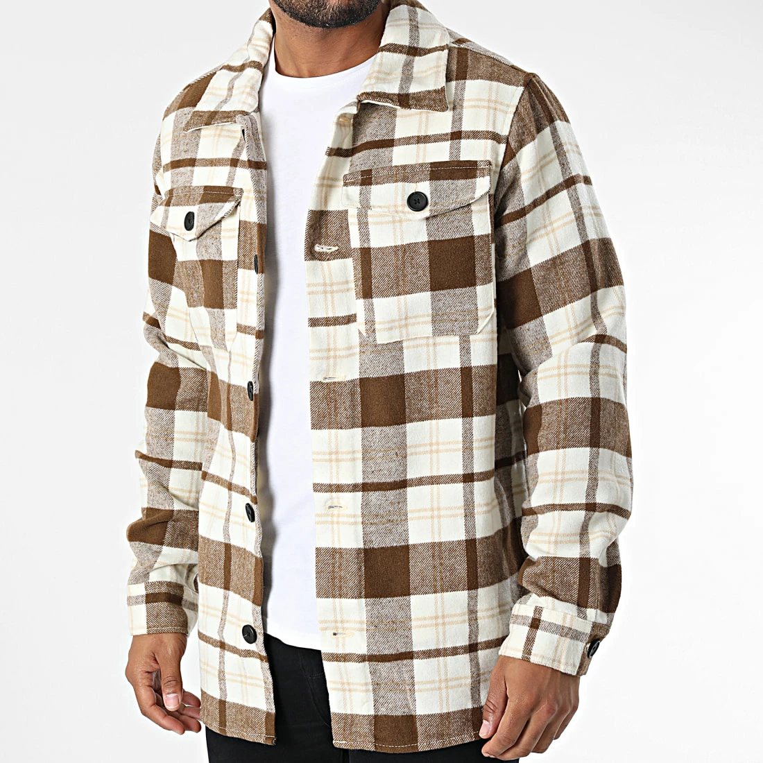 Top 10 🎉 Surchemise A Carreaux 12217191 Beige Marron de Produkt 😍 – Image 3