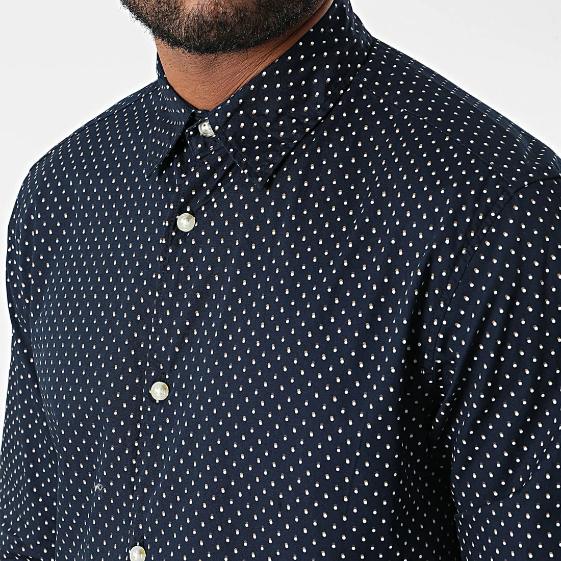 Promo 🔔 Chemise Manches Longues 12215475 Bleu Marine de Produkt 🤩 – Image 2