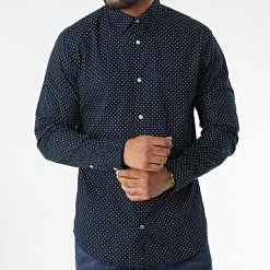 Promo 🔔 Chemise Manches Longues 12215475 Bleu Marine de Produkt 🤩 -'47 Brand Soldes produkt 342100 12215475 NAVY BLAZER DOTS 20221007T155115 03