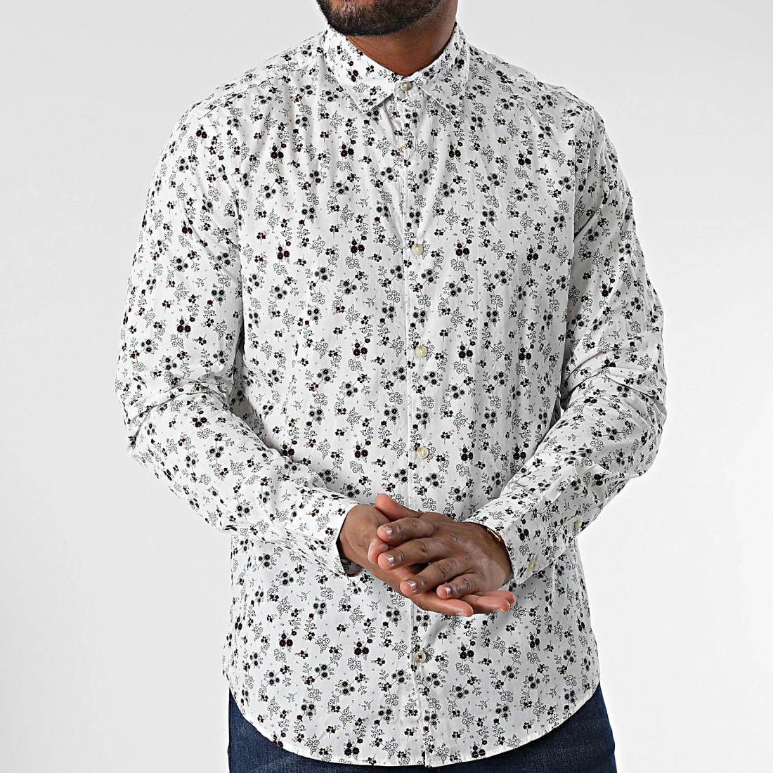 Meilleur prix 🔥 Chemise Manches Longues Floral 12215475 Blanc de Produkt 😀 – Image 3