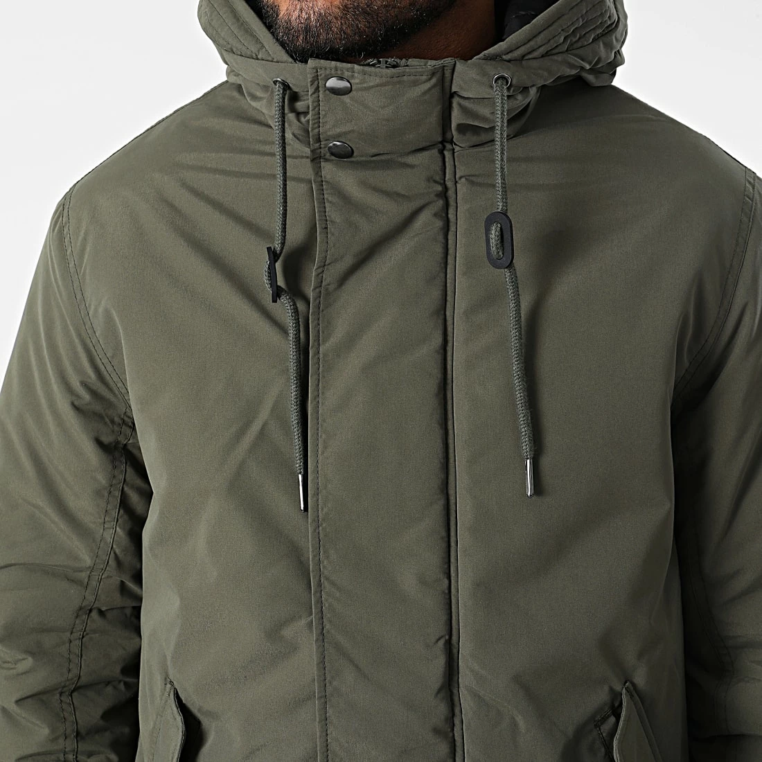 Le moins cher 🥰 Veste Zippée Capuche Kaspar 12216414 Vert Kaki de Produkt 🌟 – Image 2