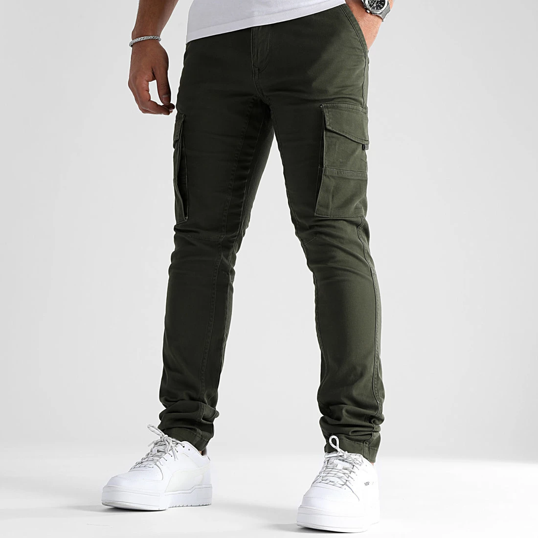 Nouveau ✨ Pantalon Cargo 12193703 Vert Kaki de Produkt ⌛ 5 Nouveau ✨ Pantalon Cargo 12193703 Vert Kaki de Produkt ⌛ – Image 3