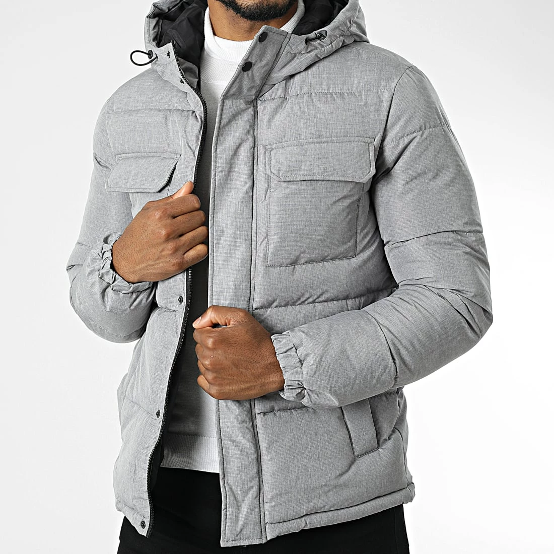 Acheter 😍 Doudoune Capuche Noah Gris Chiné de Produkt ✔️