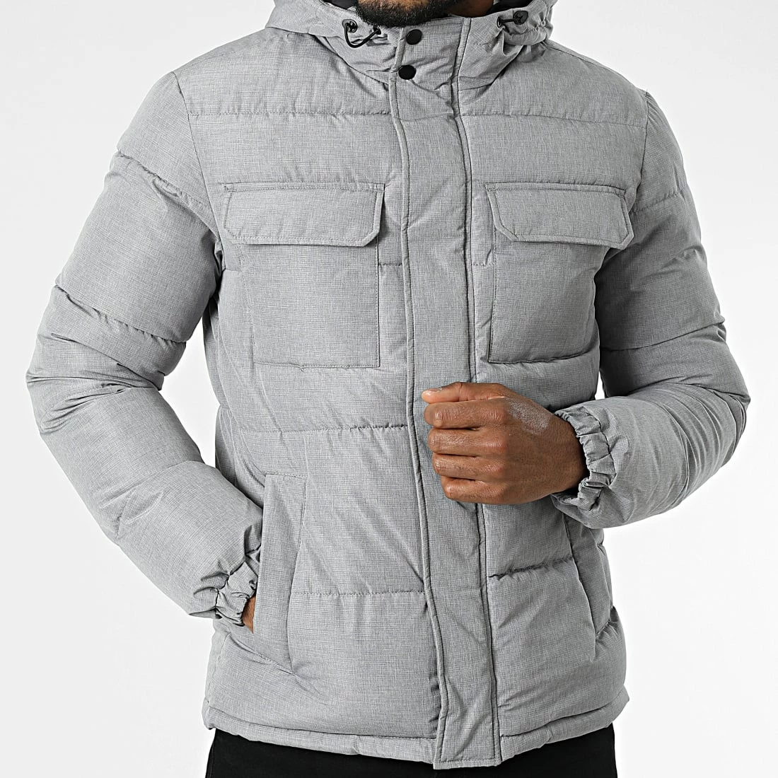 Acheter 😍 Doudoune Capuche Noah Gris Chiné de Produkt ✔️ – Image 3