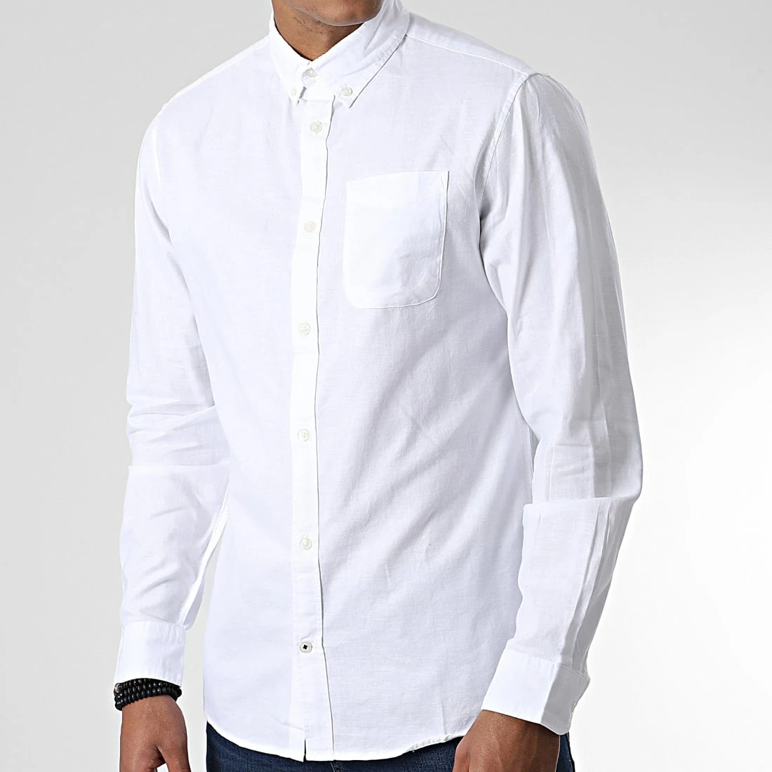 Meilleure affaire 🌟 Chemise Manches Longues Keith Oxford Blanc de Produkt ✔️