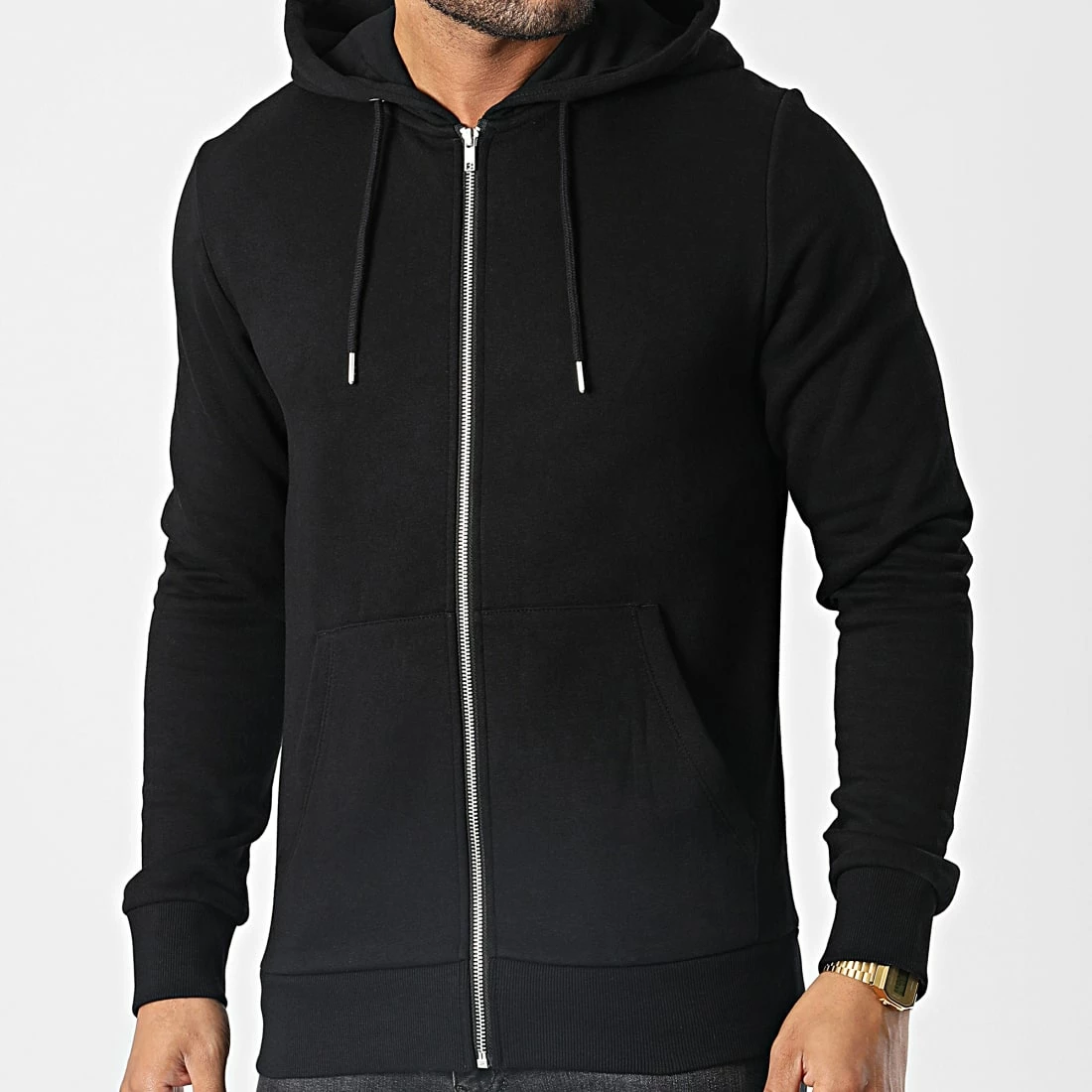 Tout neuf ❤️ Sweat Zippé Capuche 12116082 Noir de Produkt 👏